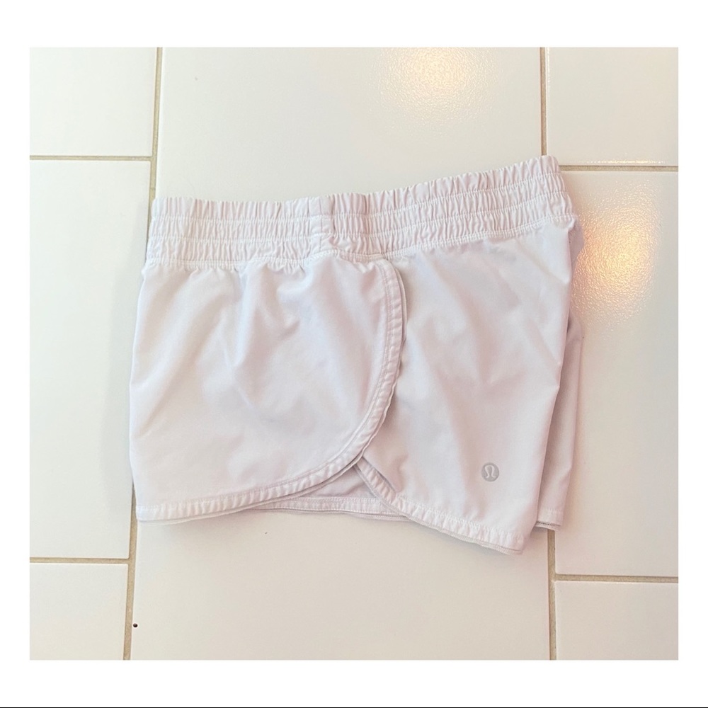 Lululemon White Running Shorts